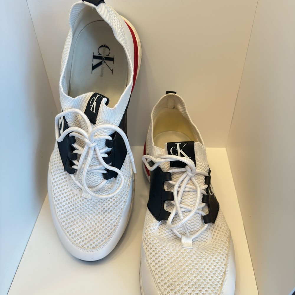 Calvin Klein White and Black Sneakers
